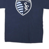 ADIDAS Mens Navy Sporting Sporting Kansas City Graphic T-Shirt M Short Sleeve