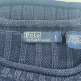 Polo By Ralph Lauren Sweater - Large Blue Cotton