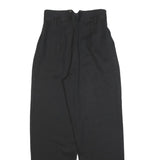 Womens Black Relaxed Fit Zip Closure Trousers W26 L30 Classic Style