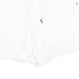 LEVI'S Womens White Denim Casual Shorts XS W26 Distressed Hem Summer Style