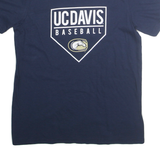 ADIDAS Mens Navy Blue UC Davis Baseball Graphic T-Shirt M Short Sleeve Crew Neck