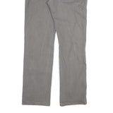 DICKIES Mens Cotton Blend Grey Regular Straight Trousers W36 L34 Workwear Zip