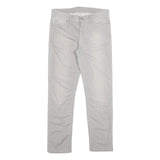 CARHARTT Mens Jeans White Slim Skinny Denim W30 L29 Cotton Blend Zip