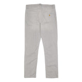 CARHARTT Mens Jeans White Slim Skinny Denim W30 L29 Cotton Blend Zip