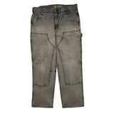 Carhartt Double Knee Carpenter Trousers - 34W 30L Grey Cotton