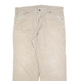 CARHARTT Mens Cotton Blend Beige Relaxed Straight Trousers W40 L32 Workwear Zip