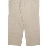 CARHARTT Mens Cotton Blend Beige Relaxed Straight Trousers W40 L32 Workwear Zip
