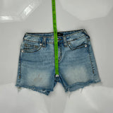 True Religion Denim Shorts - 28W UK 8 Light Wash Denim