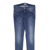 TOMMY JEANS Womens Slim Blue Denim Light Wash Jeans W31 L34 Stylish Comfortable