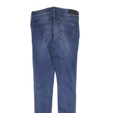 TOMMY JEANS Womens Slim Blue Denim Light Wash Jeans W31 L34 Stylish Comfortable
