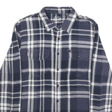 LEE Womens Blue White Check Shirt M Cotton Casual Button Up Long Sleeve