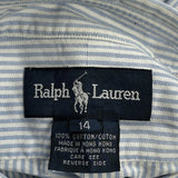 Ralph Lauren Striped Shirt - Small Blue Cotton