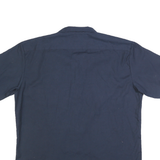 DICKIES Mens Navy Blue Workwear Short Sleeve Shirt XL Button Up Cotton Blend