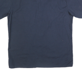 DICKIES Mens Navy Blue Workwear Short Sleeve Shirt XL Button Up Cotton Blend