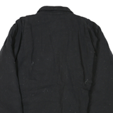 CHARLES RIVER Mens Black Workwear Cotton Blend Jacket XL Zip Plain Logo