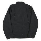 CHARLES RIVER Mens Black Workwear Cotton Blend Jacket XL Zip Plain Logo
