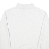 PROMODORO Mens Light Grey 1/4 Zip Sweatshirt L Cotton Pullover Casual