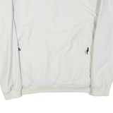 NIKE Mens White Polyester Blend V Neck Jacket XL Plain Casual Sportswear