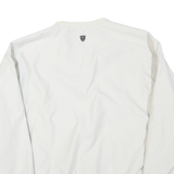 NIKE Mens White Polyester Blend V Neck Jacket XL Plain Casual Sportswear