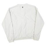 NIKE Mens White Polyester Blend V Neck Jacket XL Plain Casual Sportswear