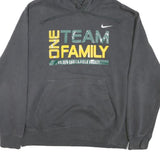 NIKE Mens Black Hoodie L One Team Family Graphic Sports Sweatshirt