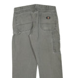 DICKIES Mens Regular Fit Straight Leg Denim Grey W36 L27 Workwear Zip Fly Pants