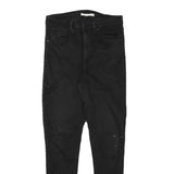 LEVI'S Womens Black Slim Skinny Denim Jeans W30 L29 Cotton Blend Zip