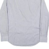 TOMMY HILFIGER Mens Blue & White Checked Shirt M Cotton Blend Classic Fit Smart