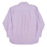 TOMMY HILFIGER Mens Purple & White Stripe Shirt L Button Long Sleeve Casual