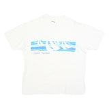 HANES Mens White Santa Barbara Graphic T-Shirt XL Short Sleeve Crew Neck Casual