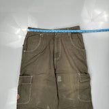 Hip Hop Breakdown Cargo Shorts - 34W 26L Brown Cotton