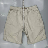 Unbranded Carpenter Shorts - 32W 10L Beige Cotton