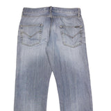 ENERGIE Mens Relaxed Blue Denim Light W33 L30 Cotton Button Closure Jeans Casual