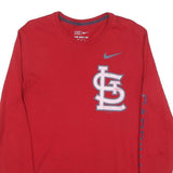 NIKE Mens Red St Louis Cardinals Long Sleeve Crew Neck T-Shirt M Baseball