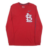 NIKE Mens Red St Louis Cardinals Long Sleeve Crew Neck T-Shirt M Baseball