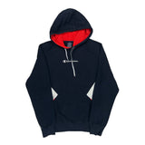 Reverse Weave Champion Spellout Hoodie - Large Black Cotton
