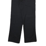 DICKIES Mens Cotton Blend Black Regular Straight Trousers W32 L32 Classic Zip