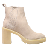 DOLCE VITA Block Heels Beige Leather Womens UK 7