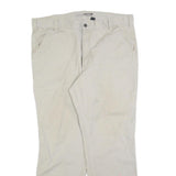 CARHARTT Mens Cotton Blend Beige Relaxed Straight Trousers W40 L32 Workwear