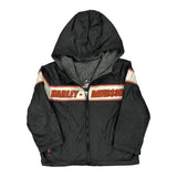 Age 6 Harley Davidson Windbreaker - Small Black Nylon