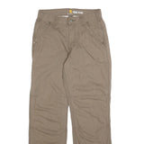 CARHARTT Mens Cotton Beige Relaxed Straight Trousers W30 L32 Workwear Casual