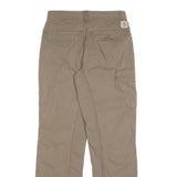 CARHARTT Mens Cotton Beige Relaxed Straight Trousers W30 L32 Workwear Casual
