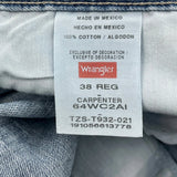 Carpenter Wrangler Denim Shorts - 37W 10L Blue Cotton