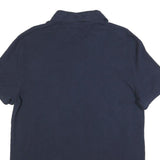 TOMMY HILFIGER Mens Blue Polo Shirt L Cotton Blend Short Sleeve Basic Casual
