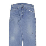 DICKIES Mens Regular Blue Denim Straight Jeans W34 L31 Durable Workwear Zip