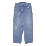 DICKIES Mens Regular Blue Denim Straight Jeans W34 L31 Durable Workwear Zip