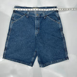 Lee Denim Shorts - 34W 10L Blue Denim