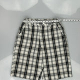 Southpole Checked Shorts - 28W 12L Black & White Cotton