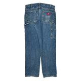 Dickies Double Knee Carpenter Jeans - 36W 30L Blue Cotton