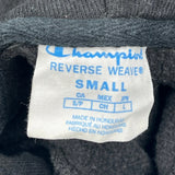 Reverse Weave Champion Spellout Hoodie - Small Black Cotton